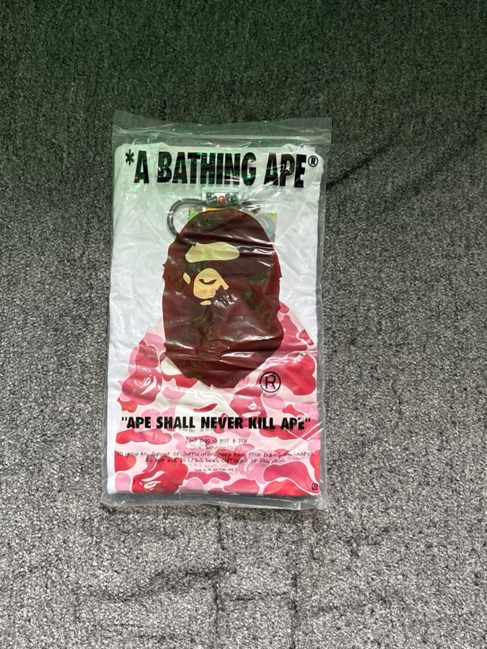A BATHING APE Pink Camo Ape shirt